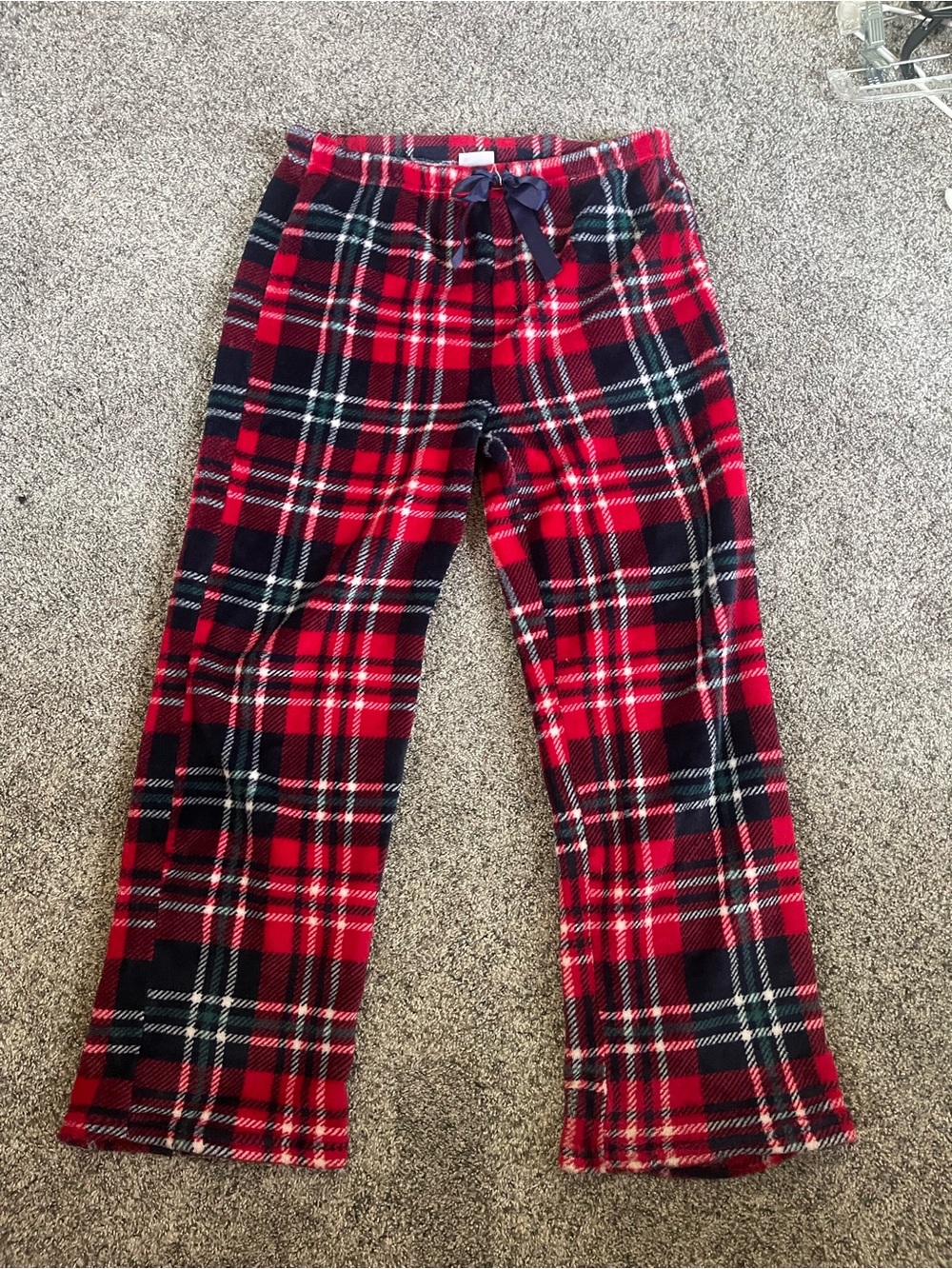 Kids Red Plaid Fleece Pajama Pants - Cozy Sleepwear